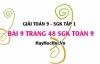 Giải bài 9 trang 48 SGK Toán 9 tập 1
